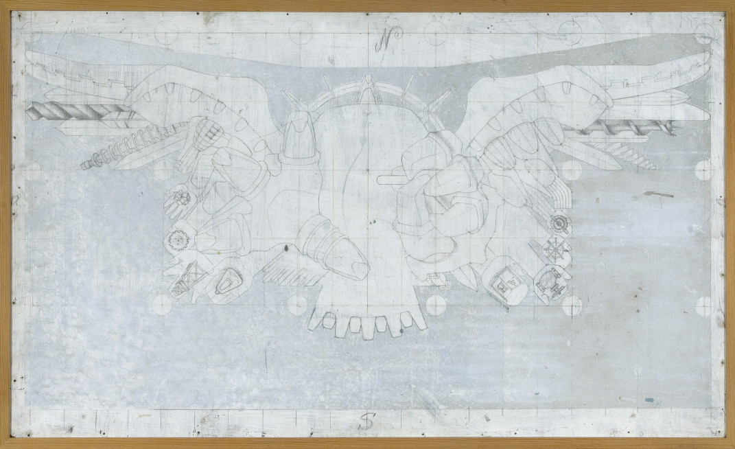 Gonzalez Camarena, Jorge, "Vetenskap och Teknologi (Ciencia y tecnología)", 1960, Photo:  Christina Knutsson/Skissernas Museum 