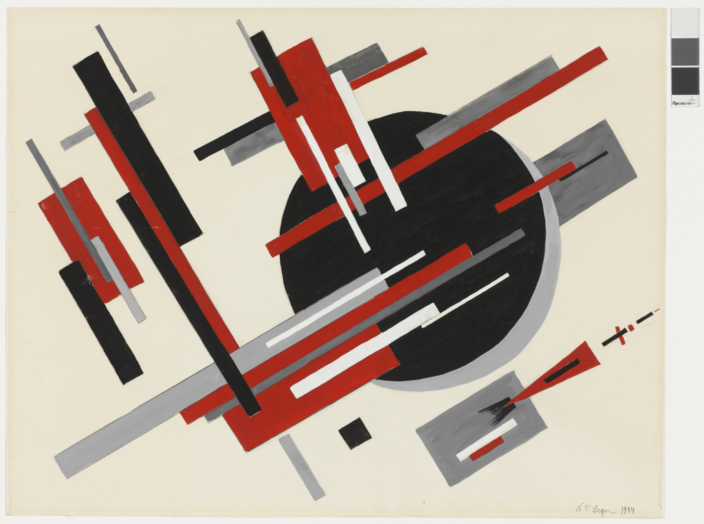 Léger, Nadia, "Komposition i rymden", 1924, Photo:  Jenny Lindhe/Skissernas Museum 