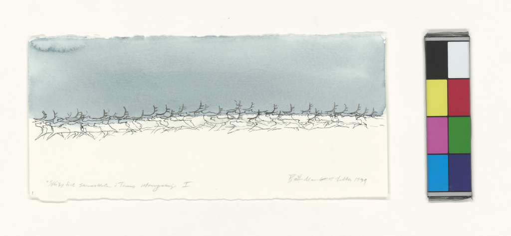 Marakatt-Labba, Britta, "Johtin / Flytten", 1999, Photo:  Emma Krantz/Skissernas Museum 