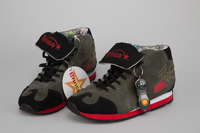 Konstverket Brinco. Sneakers av konstnären Judi Werthein.