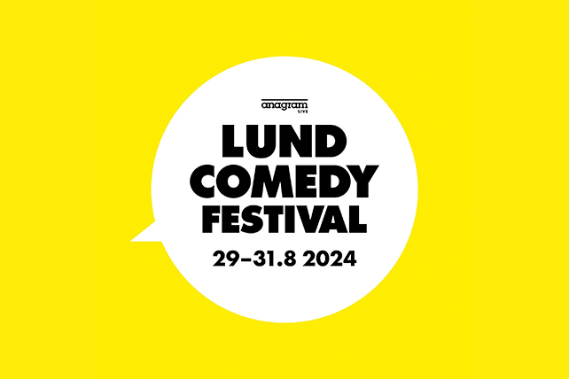 Text" Lund Comedy Festival 29-31 augusti 2024.